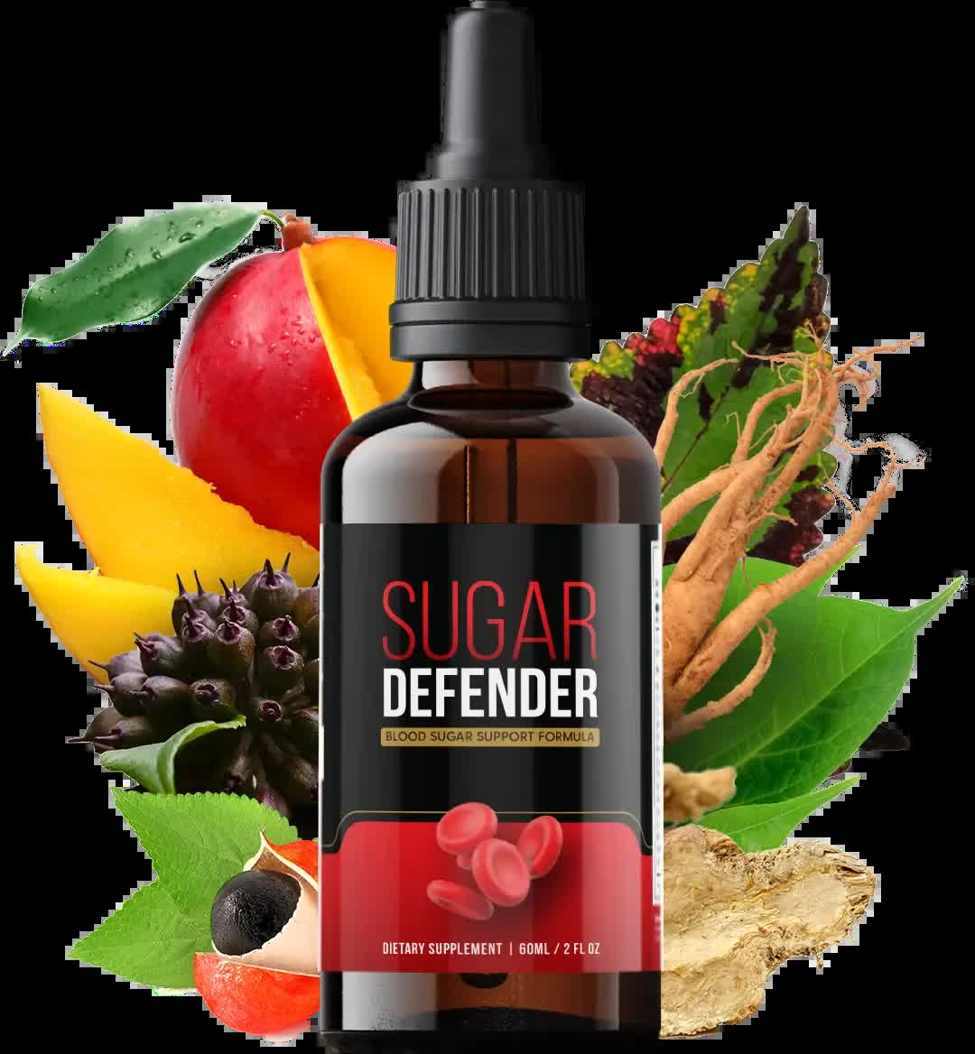 Sugar Defender bottle with natural ingredients